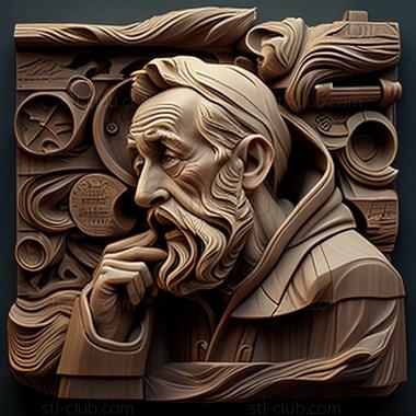 3D model Thomas Kincaid American artist (STL)